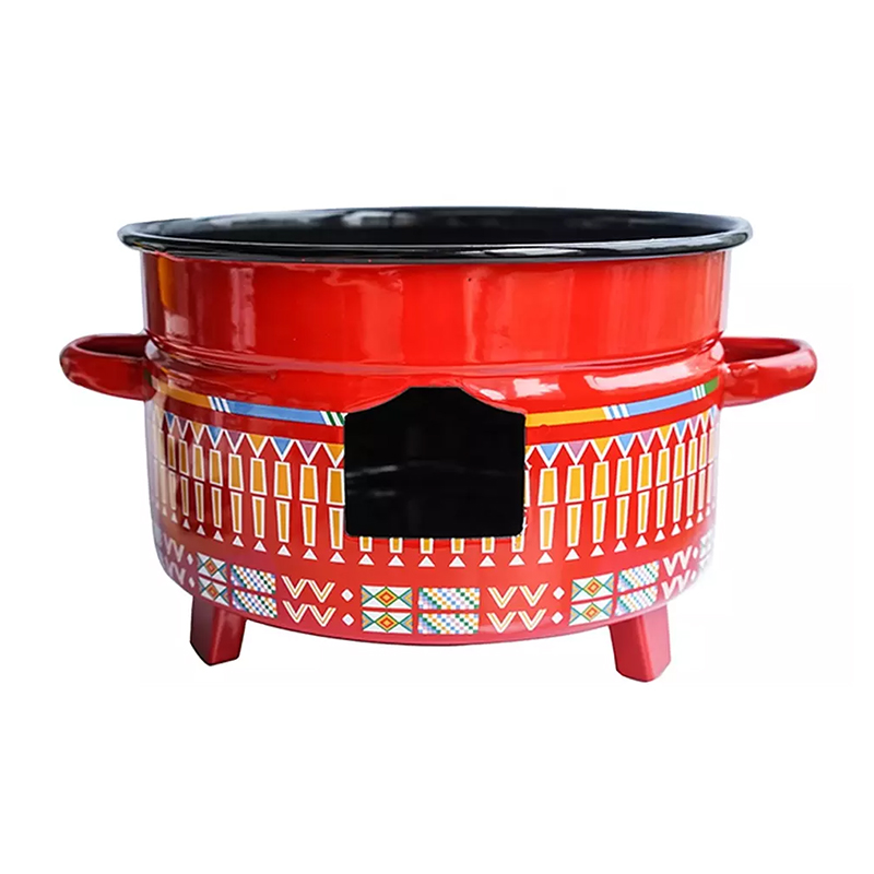 Enamel Maliit na Charcoal Grill