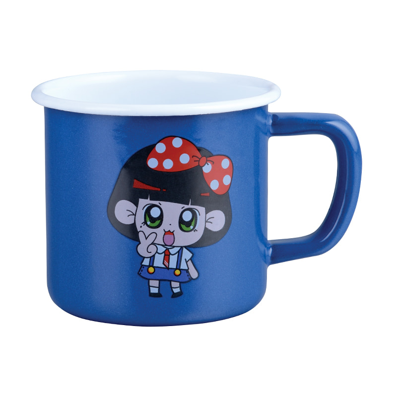 303dc flared rim insulated ring enamel mug