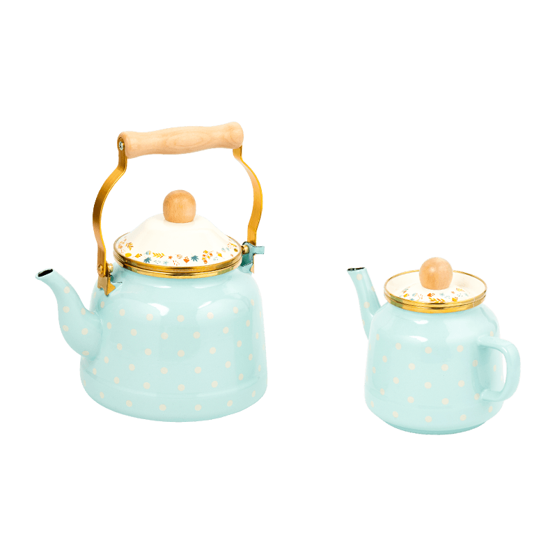 TK518 2.4L BAGONG BELL-DESIGNED ENAMEL TEA KETTLE