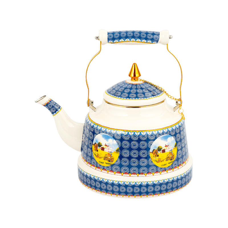 TK505 enamel bell-dinisenyo tea kettle