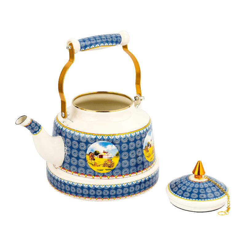 TK505 enamel bell-dinisenyo tea kettle