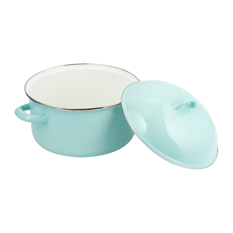 801d enamel double-handle straight stockpot