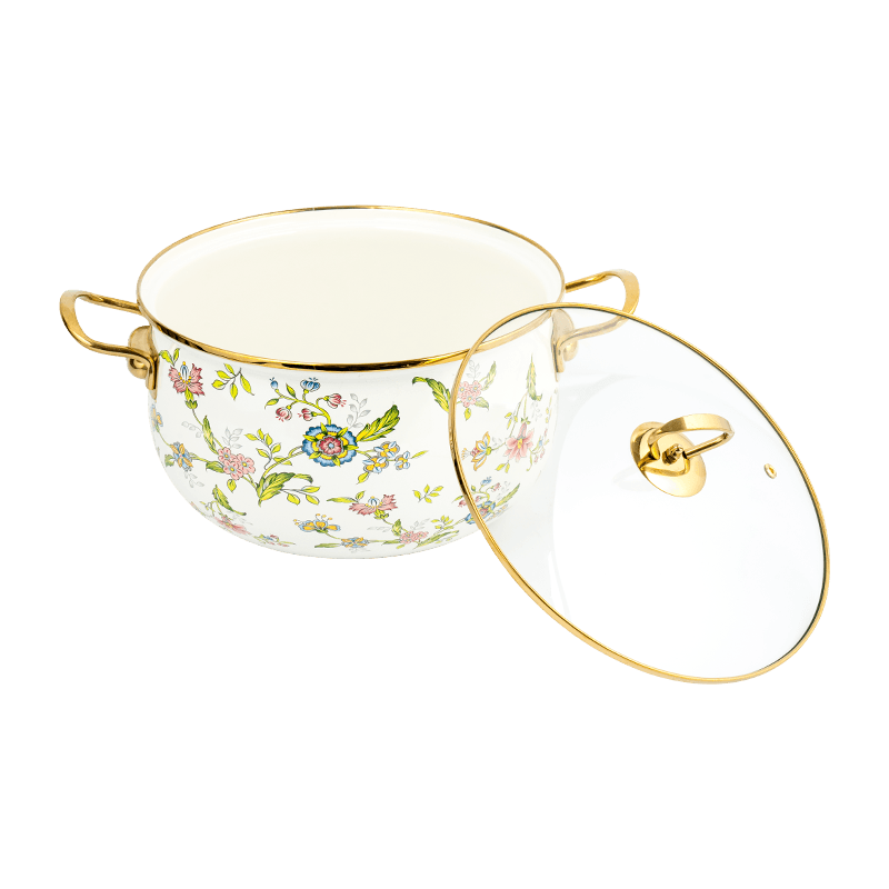 806d-5 hindi kinakalawang na asero round rim stockpot simmer enamel pot