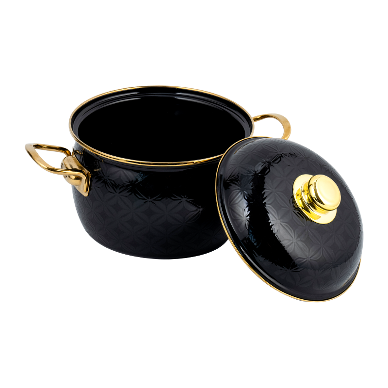 810d enamel flat-bottom stockpot