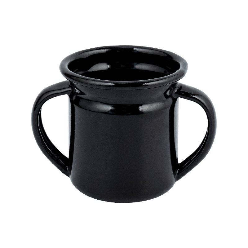 303dc flared rim double-handle enamel mug