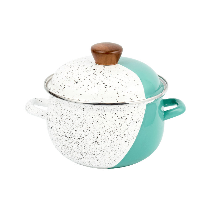 806d-5 hindi kinakalawang na asero round rim stockpot simmer enamel pot