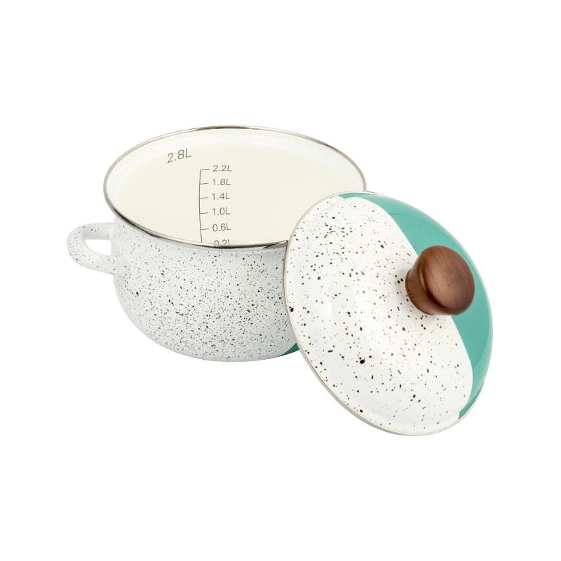 806d-5 hindi kinakalawang na asero round rim stockpot simmer enamel pot