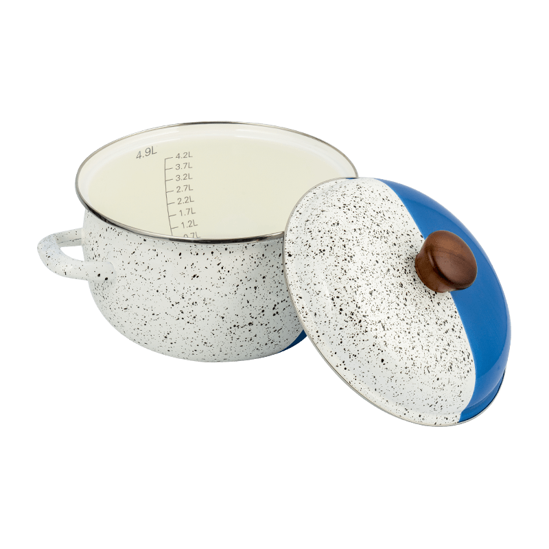 806d-5 hindi kinakalawang na asero round rim stockpot simmer enamel pot