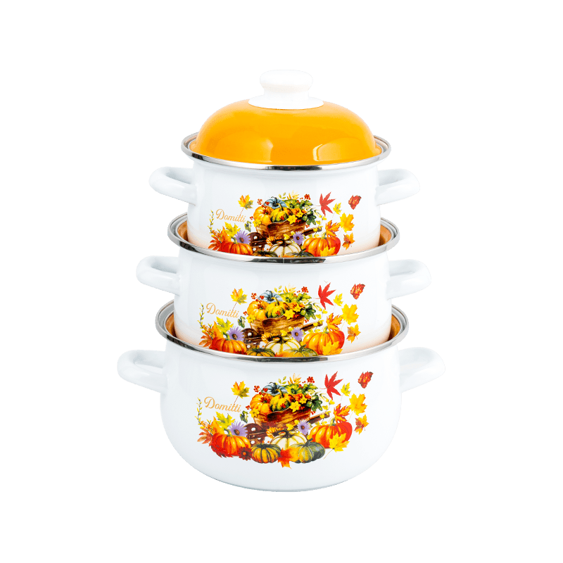 806d-5 hindi kinakalawang na asero round rim stockpot simmer enamel pot