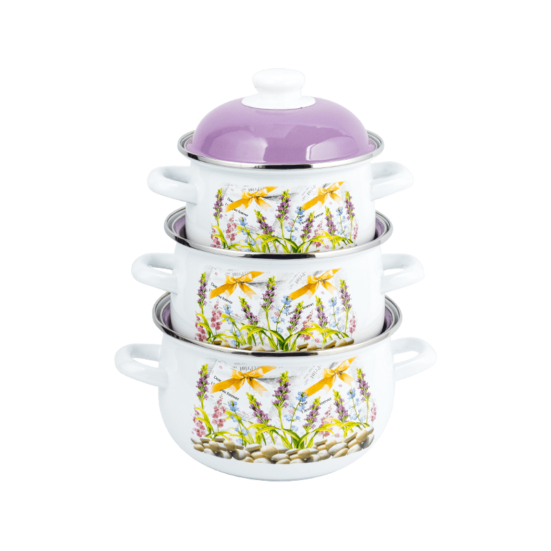 806d-5 hindi kinakalawang na asero round rim stockpot simmer enamel pot