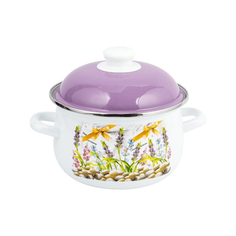 806d-5 hindi kinakalawang na asero round rim stockpot simmer enamel pot