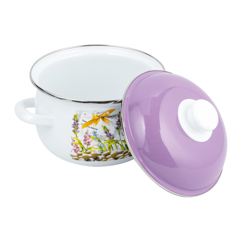 806d-5 hindi kinakalawang na asero round rim stockpot simmer enamel pot