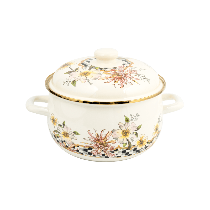 806d-5 hindi kinakalawang na asero round rim stockpot simmer enamel pot