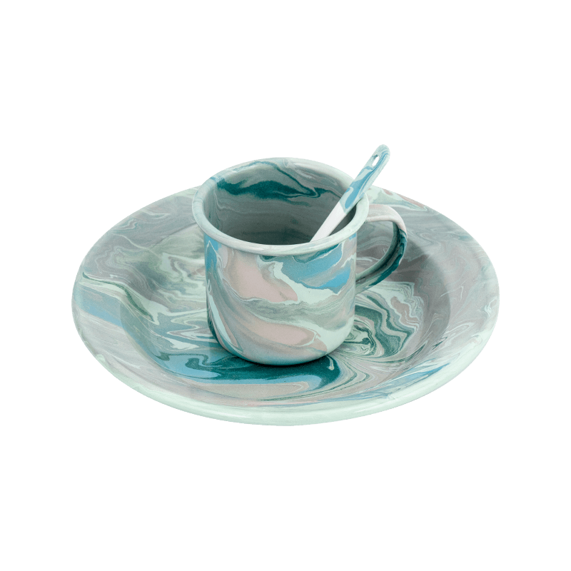 European floral enamel teapot set European floral enamel teapot set