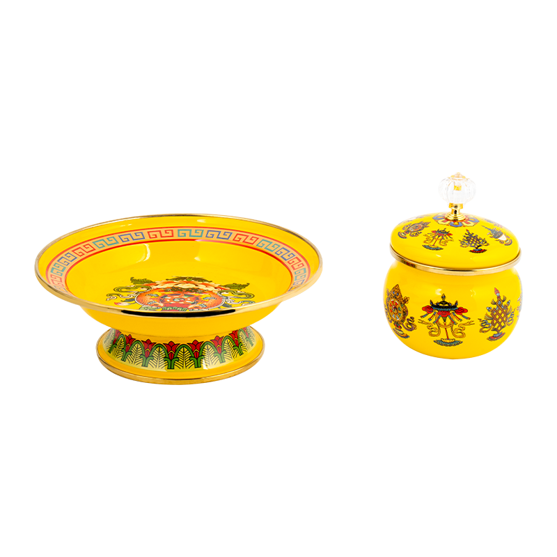 LUXURIOUS ENAMEL ETHNIC STYLE TEAPOT SET