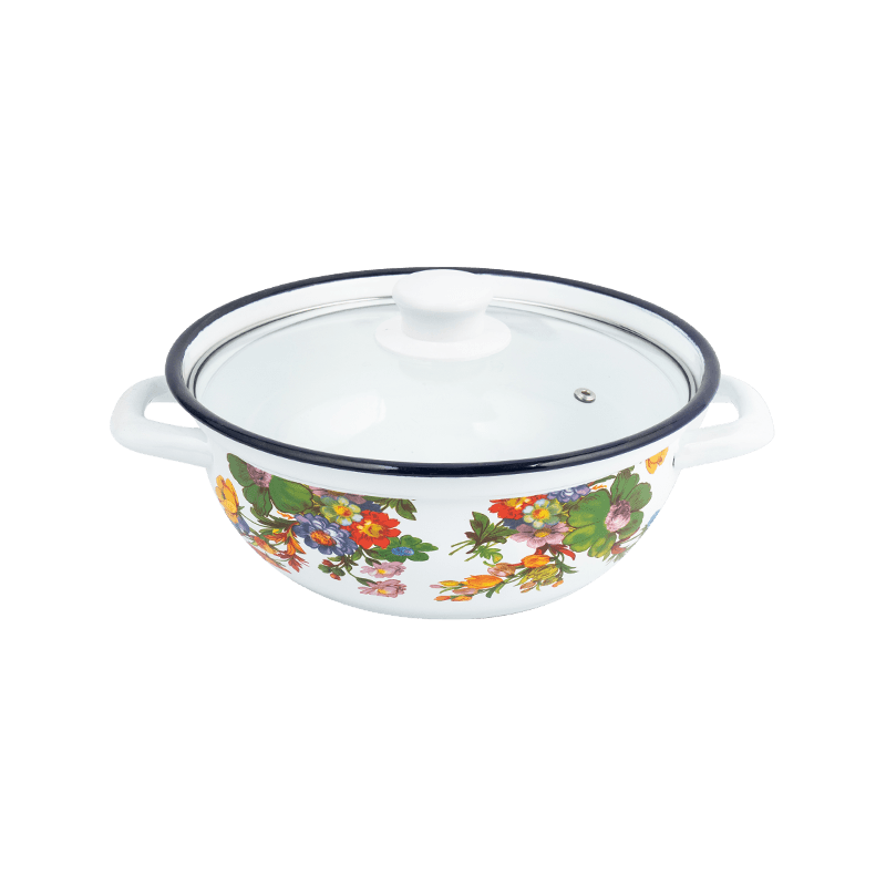 406d enamel hindi kinakalawang na asero round rim seafood stockpot 406d enamel hindi kinakalawang na asero round rim seafood stockpot