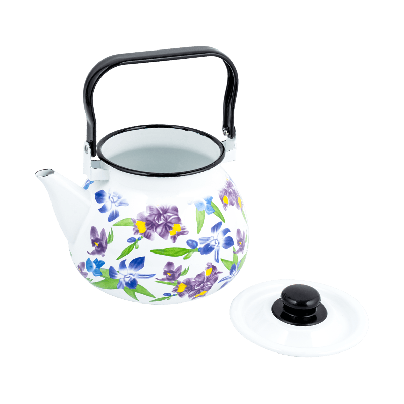 TK305 ENAMEL FLARED RIM TEA KETTLE
