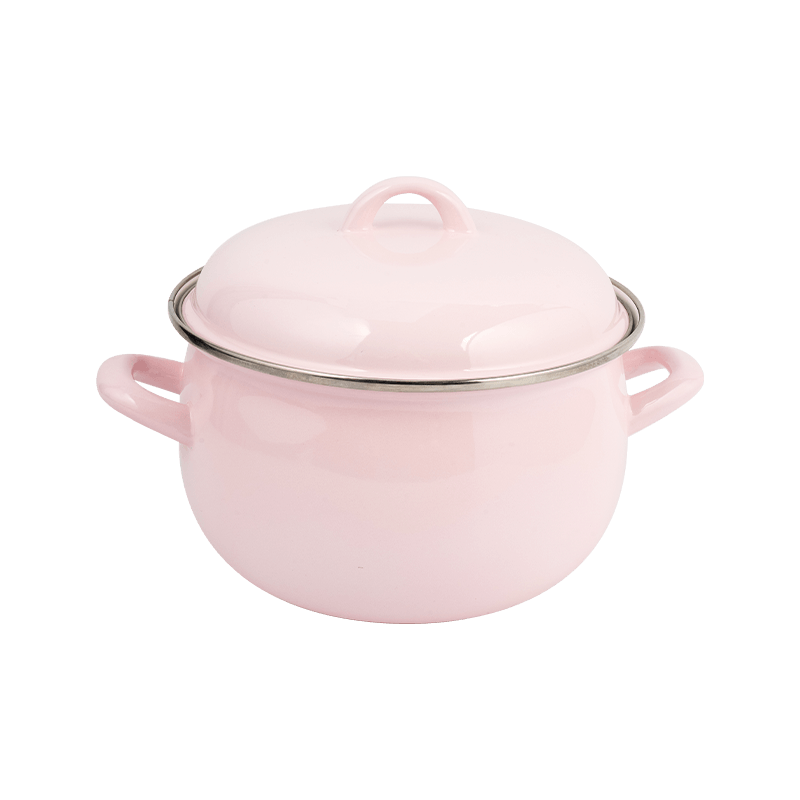 806d-5 hindi kinakalawang na asero round rim stockpot simmer enamel pot