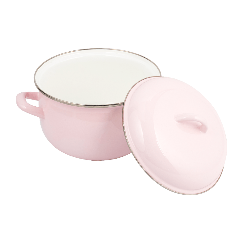 806d-5 hindi kinakalawang na asero round rim stockpot simmer enamel pot