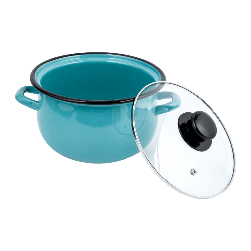 806d-5 hindi kinakalawang na asero round rim stockpot simmer enamel pot