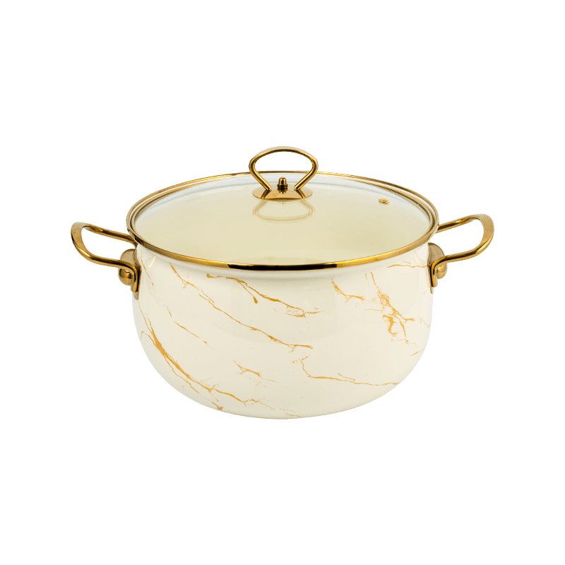 806d-5 hindi kinakalawang na asero round rim stockpot simmer enamel pot