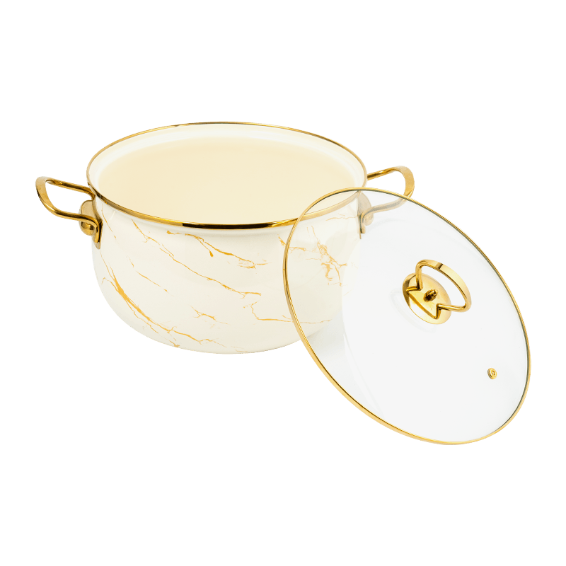 806d-5 hindi kinakalawang na asero round rim stockpot simmer enamel pot