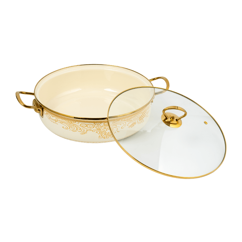 406d enamel hindi kinakalawang na asero round rim seafood stockpot