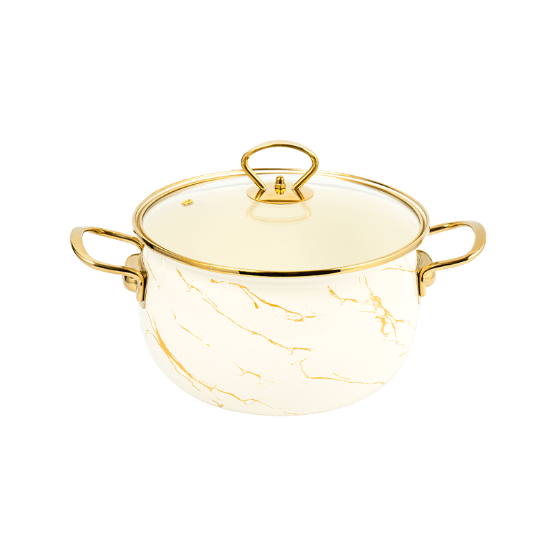 806d-5 hindi kinakalawang na asero round rim stockpot simmer enamel pot