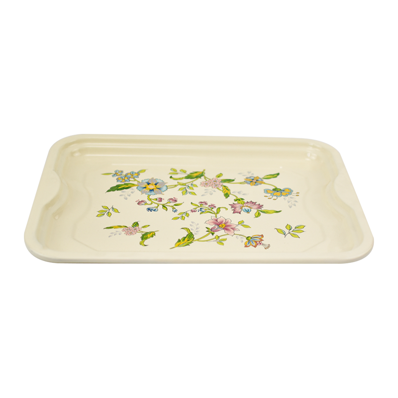 Enamel flared rim square plate