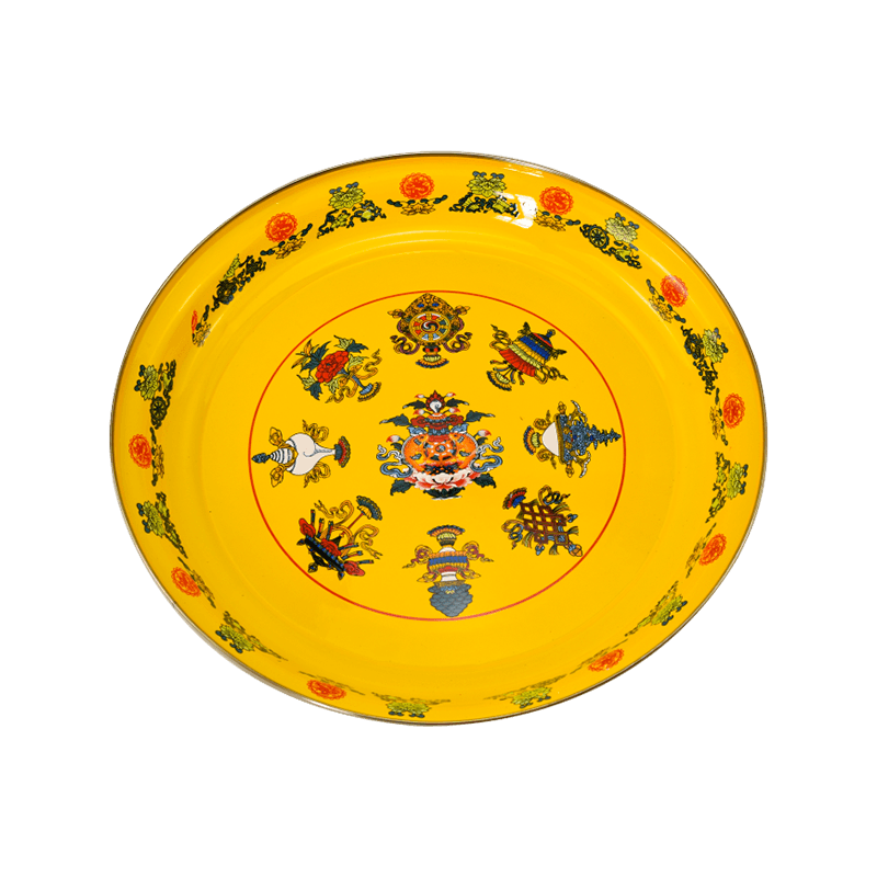 Multipurpose hindi kinakalawang na asero round rim enamel plate