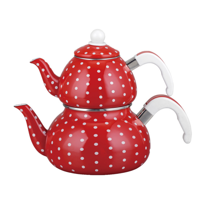 TK605 Turkish enamel teapot set na may hawakan